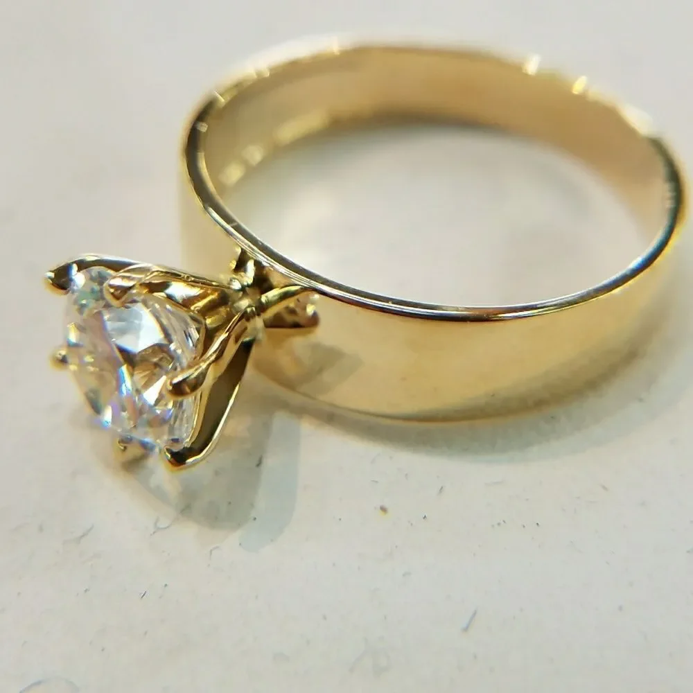 New 1.5ct Solitaire Yellow Gold Engagement Ring - Picture 7 of 9